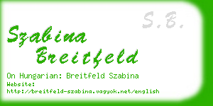 szabina breitfeld business card